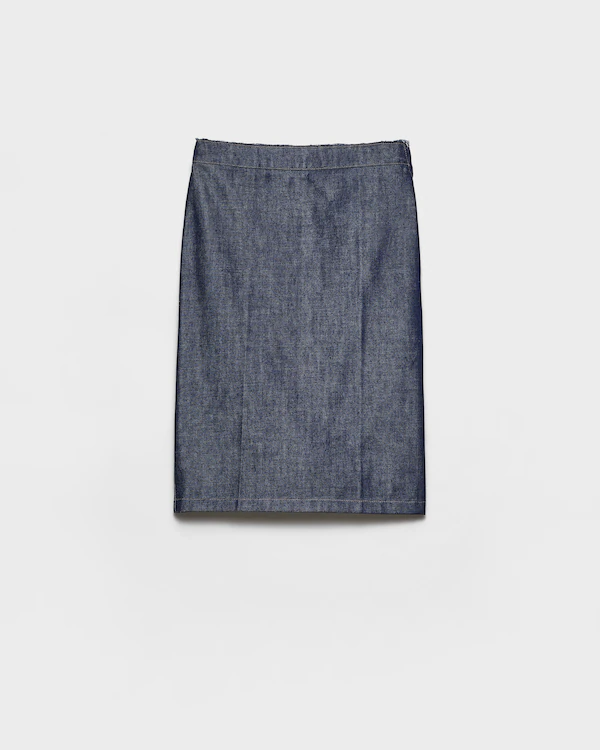 Denim pencil skirt