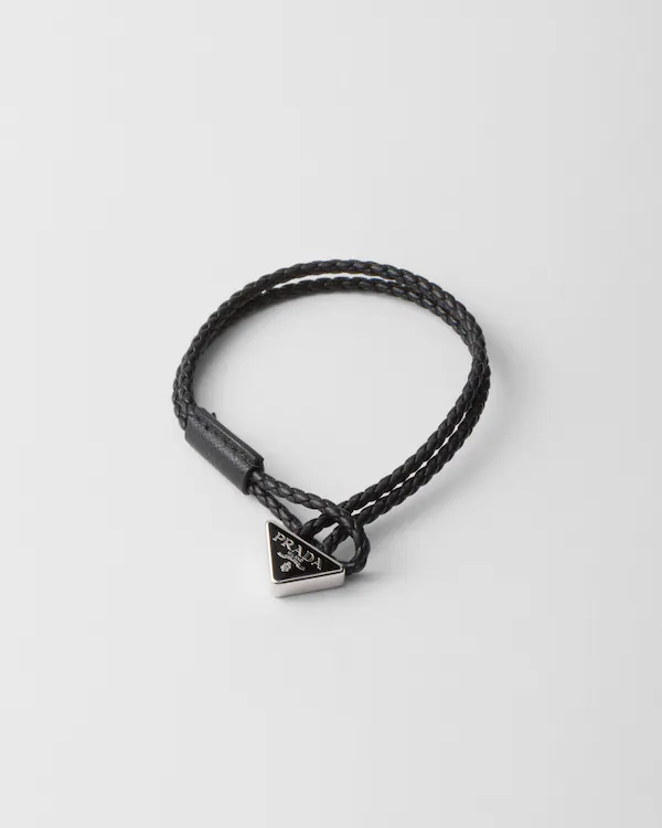 Braided nappa leather bracelet