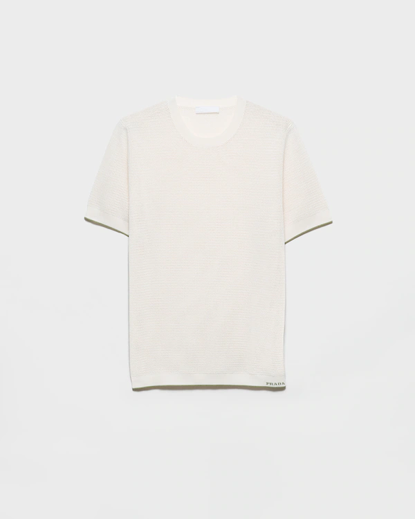Silk and cotton crew-neck sweater