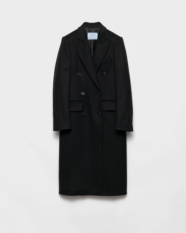Double-breasted cashmere coat