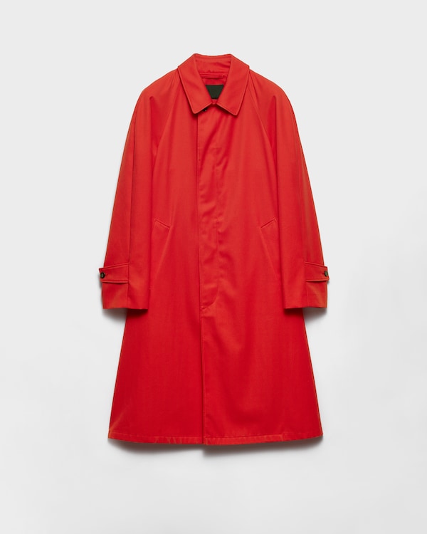 Technical gabardine coat