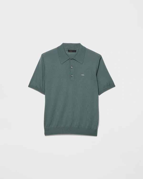 Superfine wool polo shirt