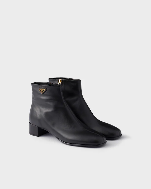 Nappa leather booties