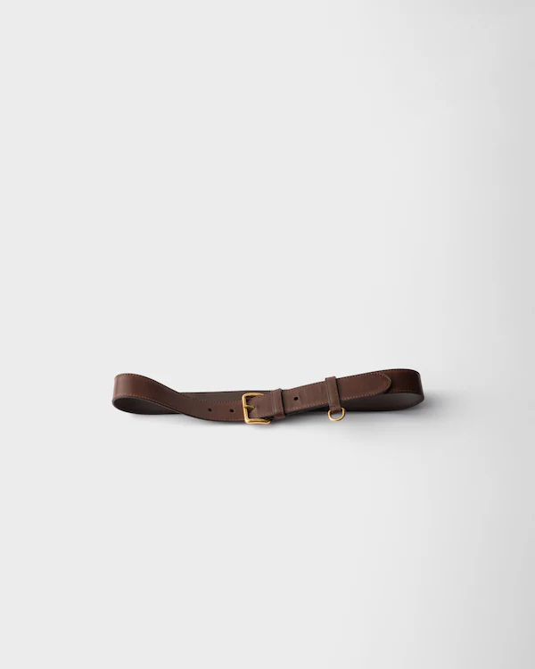 Antiqued leather belt