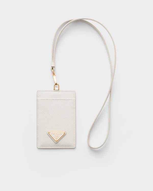 Saffiano Leather Badge Holder