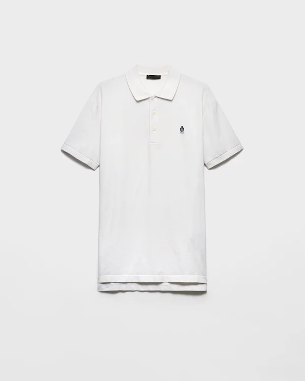 Garment-dyed cotton polo shirt