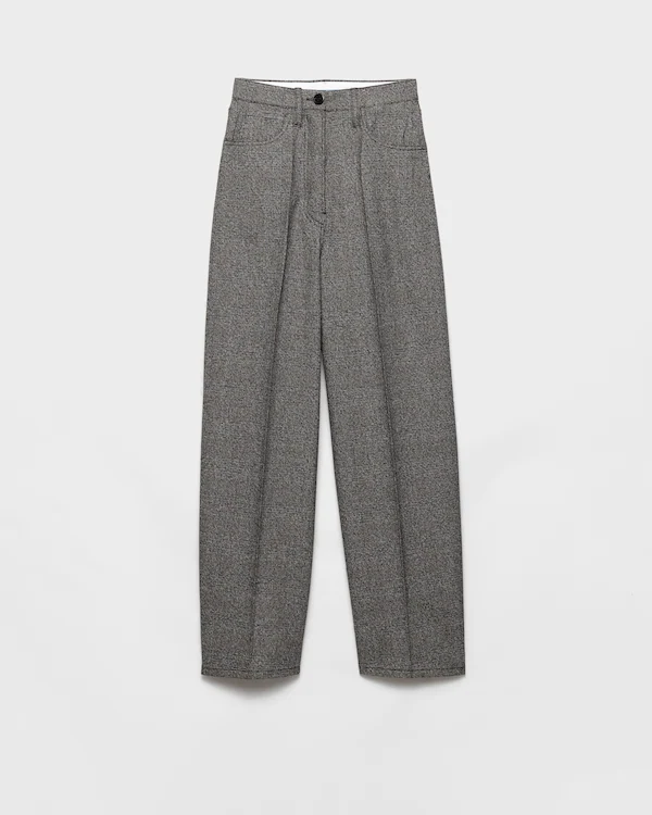 Prince of Wales check mouliné wool pants