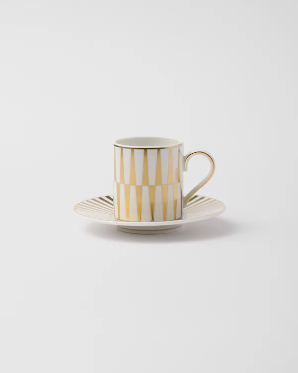 Porcelain coffee cup - Stripes