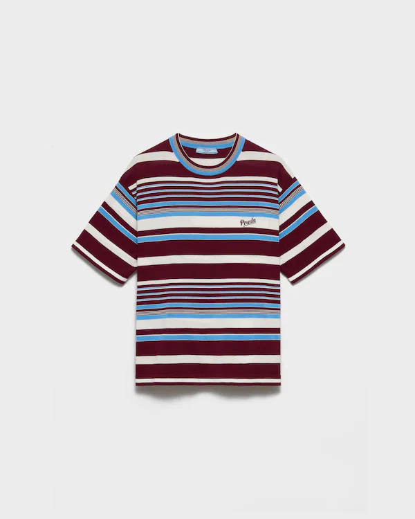 Striped cotton crew-neck sweater