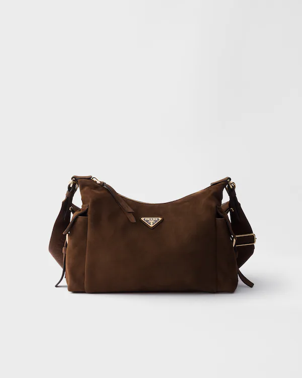 Prada Explore large suede bag