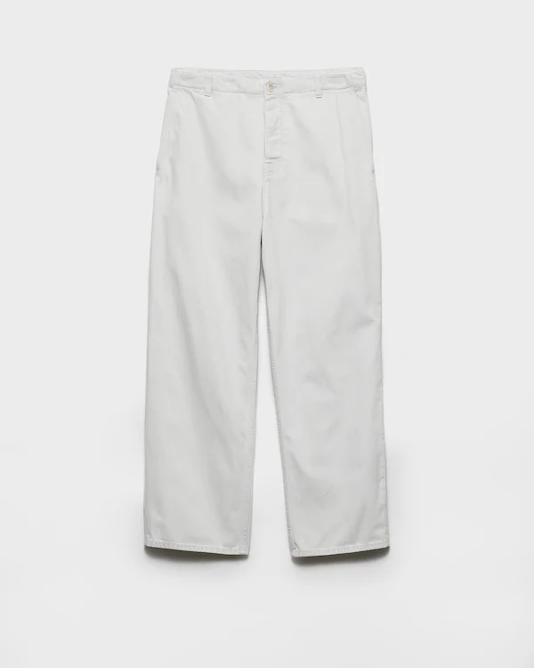 Regular bleached denim jeans