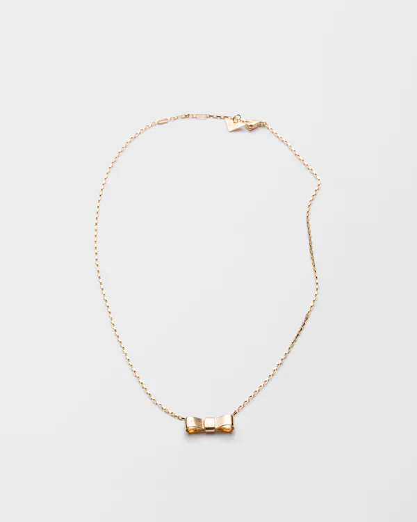 Eternal Gold Bow pendant necklace - yellow gold