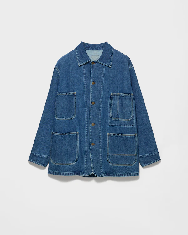 Light denim blouson jacket