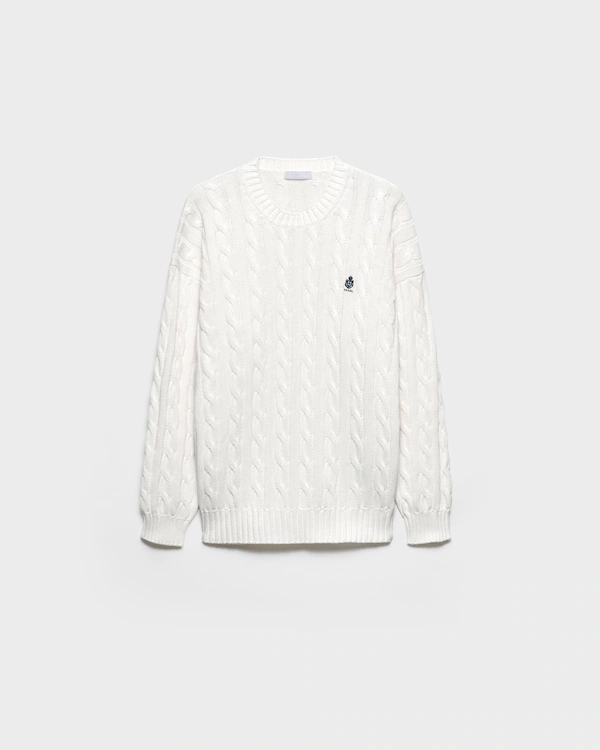 Cotton crew-neck sweater