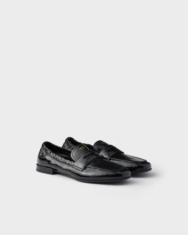 Shuffle patent leather loafers