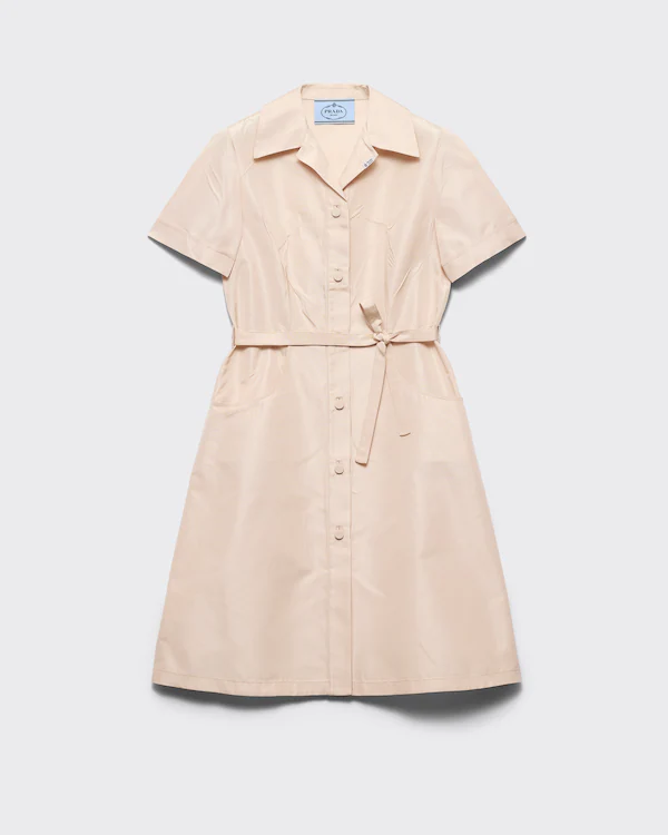Faille shirt dress
