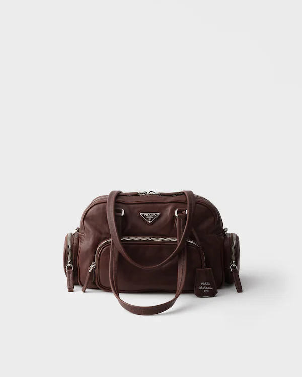 Medium leather top-handle bag