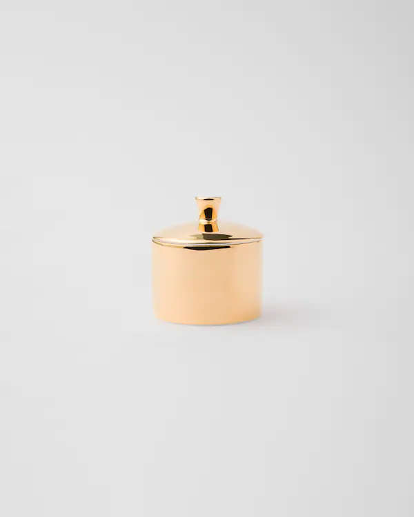 Porcelain sugar bowl - Solid Gold