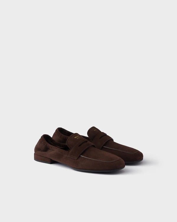 Shuffle antiqued suede loafers
