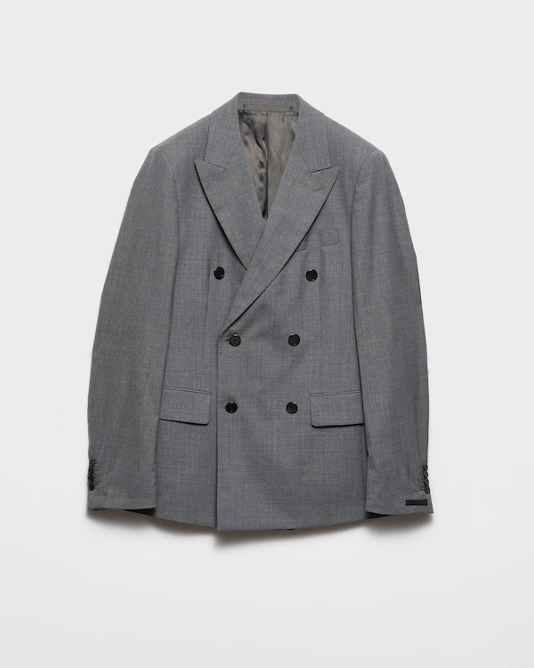 Double-breasted wool jacket