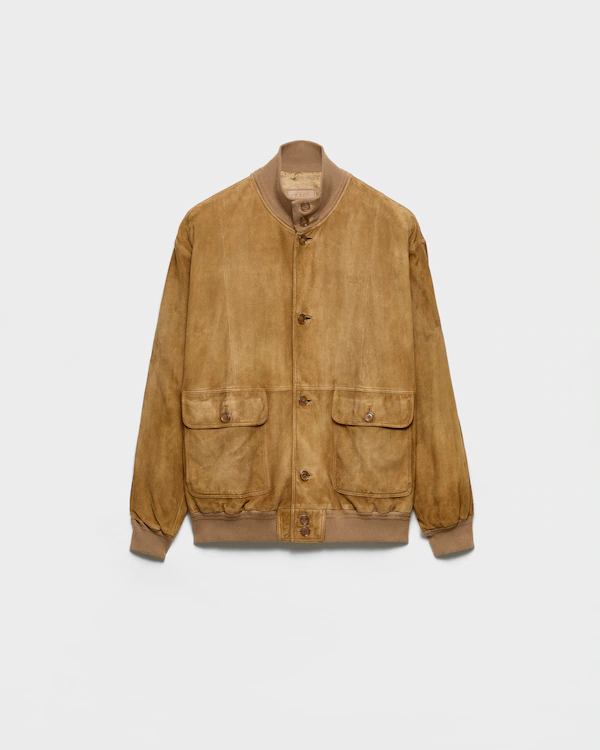 Suede blouson jacket