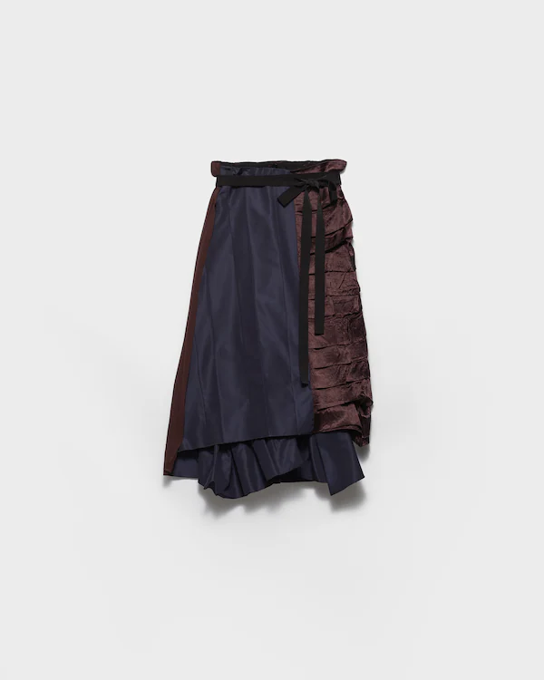 Faille patchwork skirt